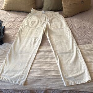 Stoic White Wide-Leg Pants